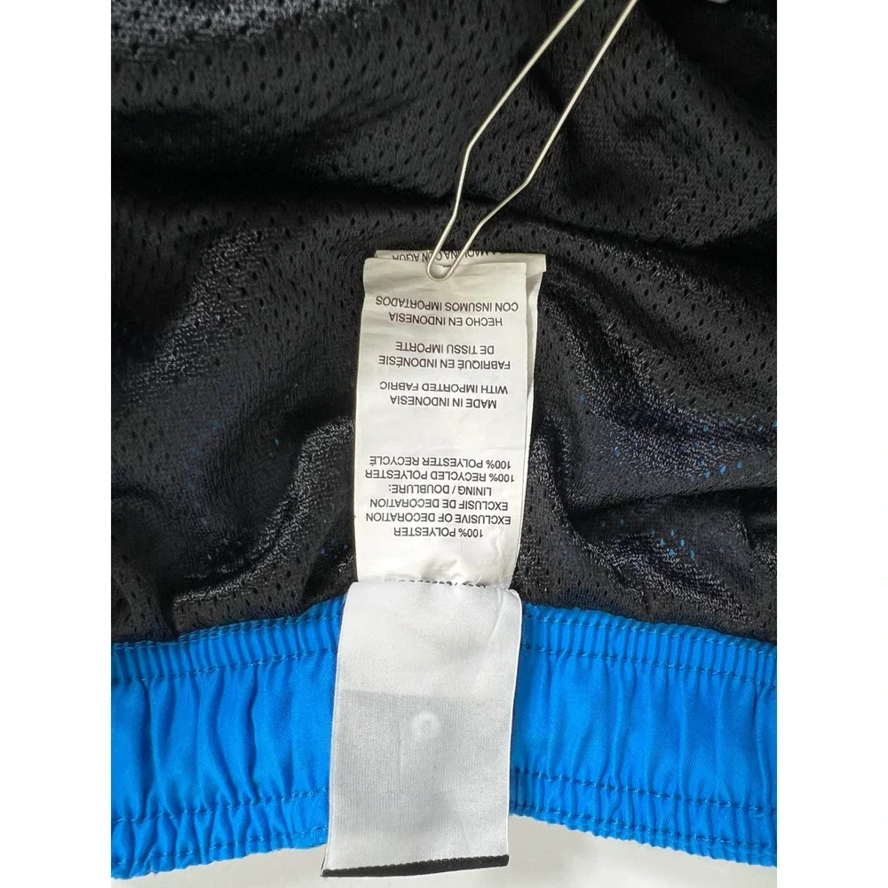 Nike Swim Trunks Mens Small Black Blue Grey Colorblock Board Shorts NESS5311